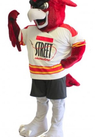 Red Hawk Mascot Costume