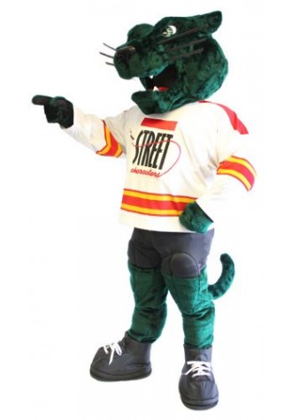 green panther Mascot Costume