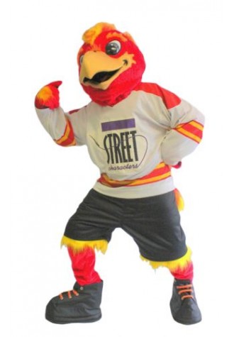 Stockton Heat Freddy  The Firebird Mascot Costume