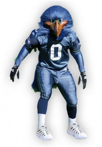 Blue Sprot Hawk Mascot Costume