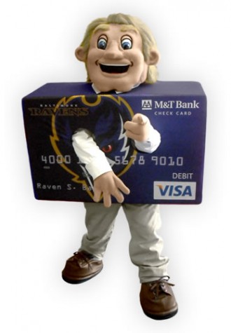 M T Ravens Mascot Costume