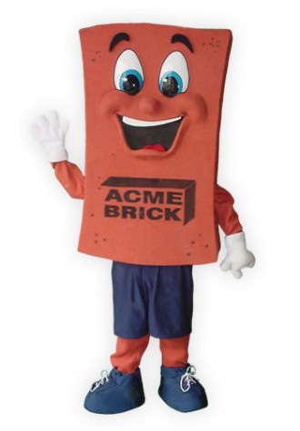 Acme Brick Boy Mascot Costume