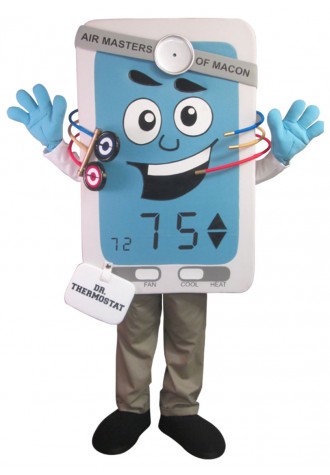 Air Masters of Macon Dr Thermostat Mascot Costume