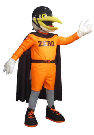 American Traffic Solutions Captain Zero the Safety Hero Mascot Costume