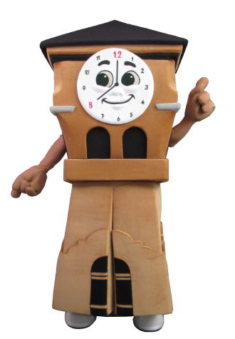 Bakersfield School District Clockey Mascot Costume