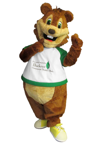 Buckeye Community Health Plan Buckley the Squirrel Mascot Costume