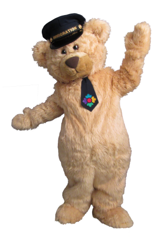 Canadian Immigration Museum Fenton the Bear Mascot Costume