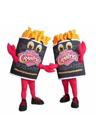 Chickie's and Pete's 2 Fry Guys Mascot Costume