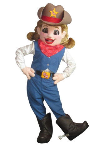 Cloverdale Rodeo Cowgirl Mascot Costume