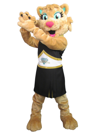 Diamond Cheer  Dance Princess Kitty Mascot Costume