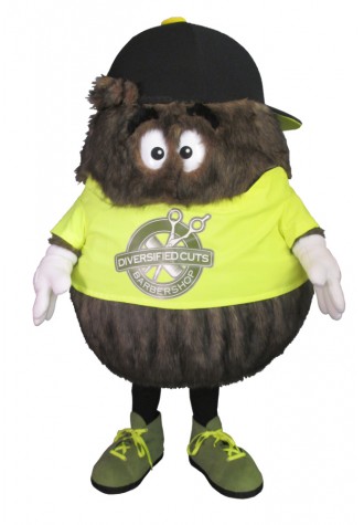 Diversified Cuts Hairball Mascot Costume