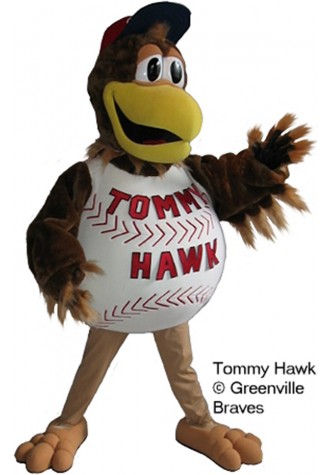 Greenville Braves Tommy Hawk Mascot Costume