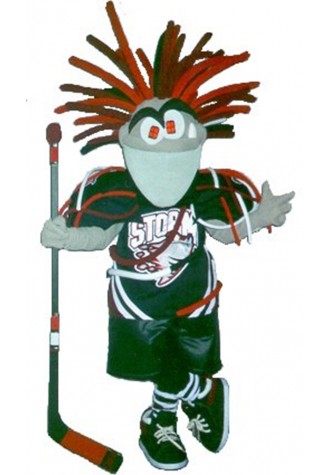 Guelph Storm Hockey Spyke Mascot Costume