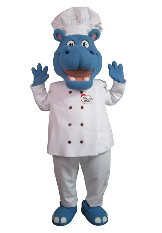 Healthy Heart Healthy Heart Hippo Mascot Costume