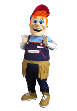 High Performance Heating and Cooling Happy Harold Mascot Costume