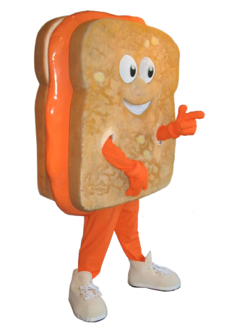 Hot Rod Grilled Cheese Mascot Costume