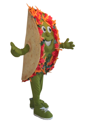 Hot Rod Taco Mascot Costume