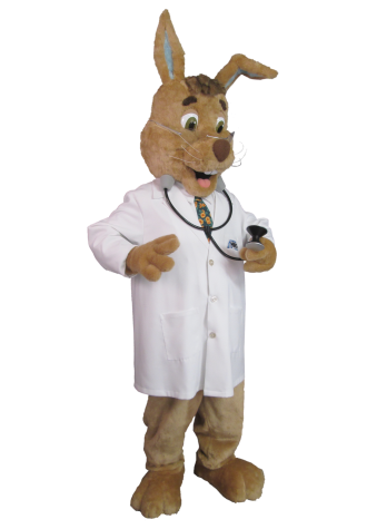 Huntington Medical Group Skippy the Wellness Rabbit Mascot Costume