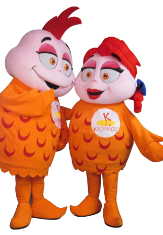 Inmobiliaria kioskos de Albrook Kuki y Koki Mascot Costume