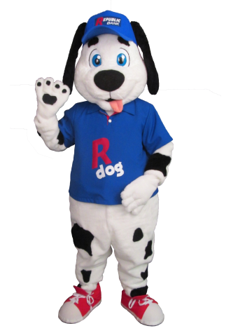 Inter Arch for Republic Bank R Dog Mascot Costume