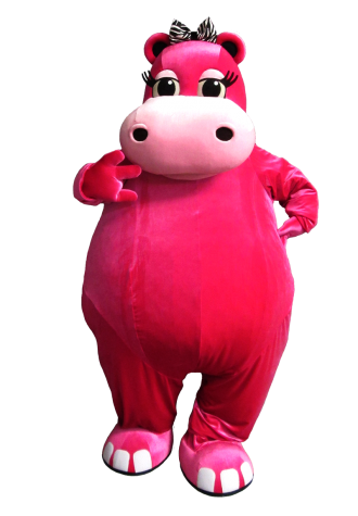 Logozon Lil Pink Hippo Mascot Costume