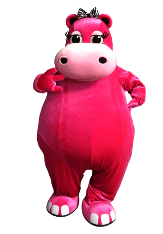 Logozon Lil Pink Hippo Mascot Costume