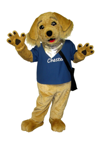 Macerich Chester the Golden Retriever Mascot Costume