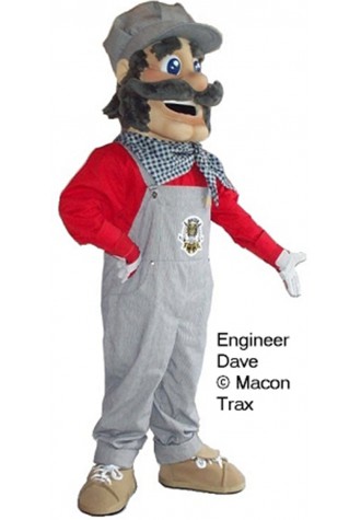 Macon Trax HC Engineer Dave Mascot Costume