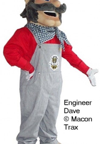 Macon Trax HC Engineer Dave Mascot Costume