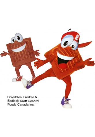 Nabisco Eddie and Freddie Shreddie Mascot Costume