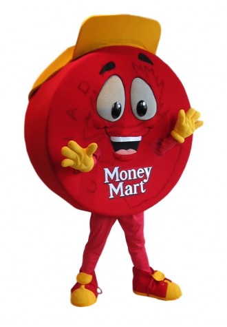 National Money Mart coin Mascot Costume