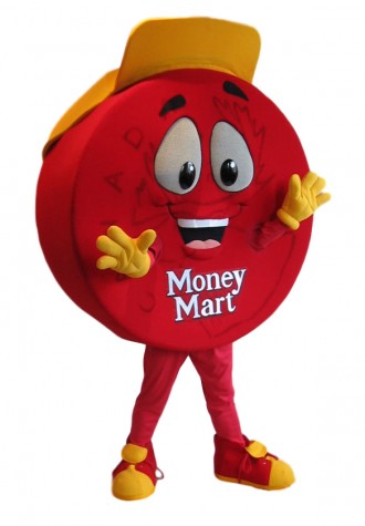 National Money Mart coin Mascot Costume