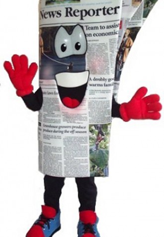 News Reporter Scoop Mascot Costume