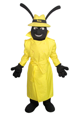 Northshore Pest Detective Petey Mascot Costume