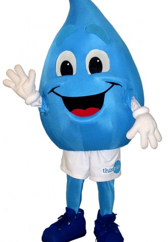One Change Water drop Mascot Costume