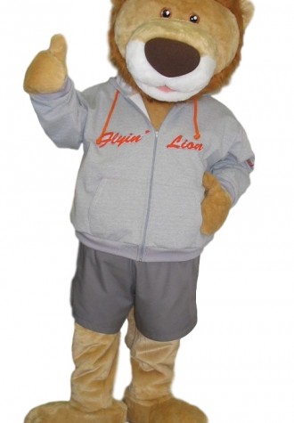 Ornge Flyin' Lion Mascot Costume