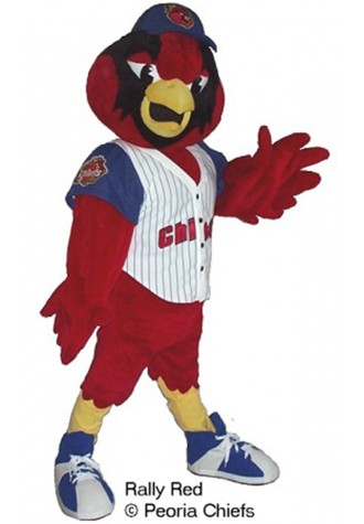 Peoria Chiefs Rally Red Bird Mascot Costume