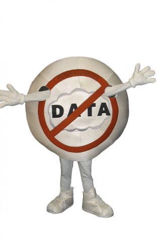PerspecSys No Data Man Mascot Costume