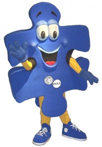 PIAA Inc. Puzzle Piece Mascot Costume