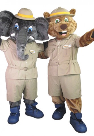 Planet Dental Edward and Beto Mascot Costume