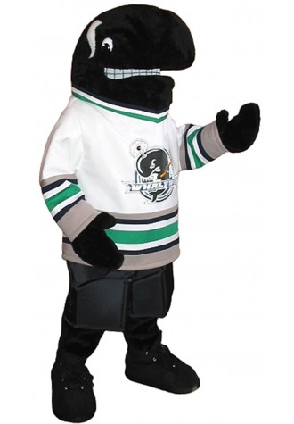 Plymouth Whalers Hockey Shooter Mascot Costume