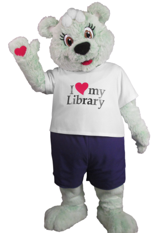 Public Library of Youngstown Booker Bear Mascot Costume