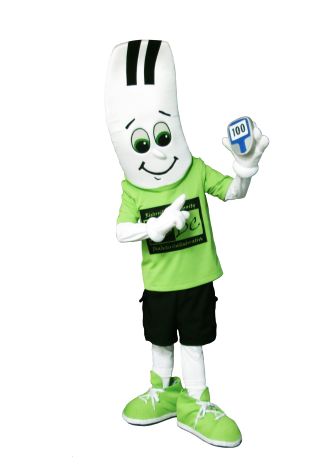 Riverside Community Health Tommy Test Strip Mascot Costume