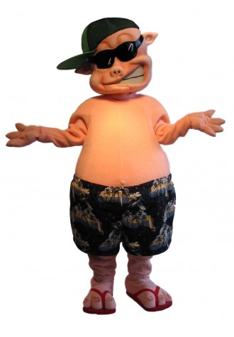 Slow  Low BBQ Sir Oinks A Lot Mascot Costume