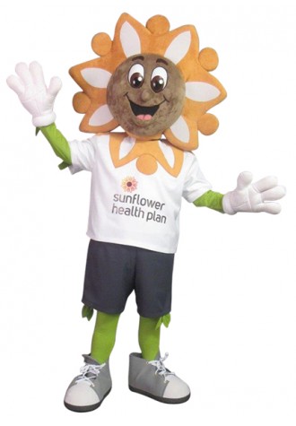 Sunflower Health Plan Sunny Mascot Costume