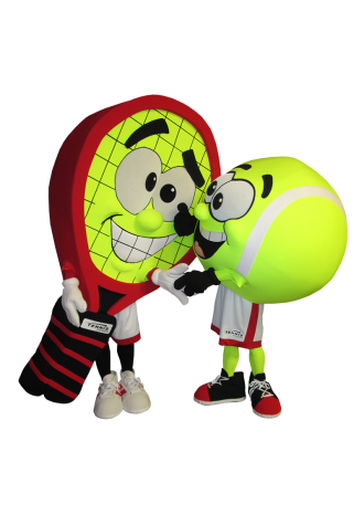 Tennis Canada Racket and Ball Mascot Costume