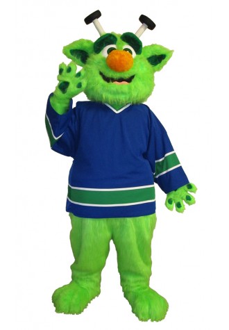 Utica Comets Audie the Alien Mascot Costume
