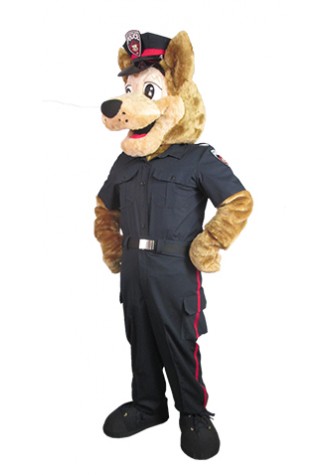 West Nipissing Police Department Police Dog website shot Mascot Costume