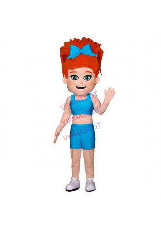 Adolescent Pretty Cheerleader Girl Mascot Costume For Sports Meeting