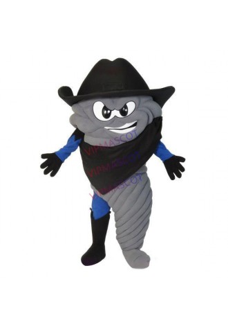 Lightweight Funny Look Gray Doll With Hat Mascot Costume
